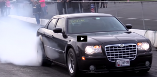9-second nitrous chrysler 300c drag racing