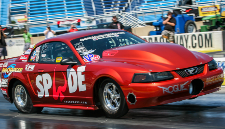 phil hines procharged mustang edgewater raceway