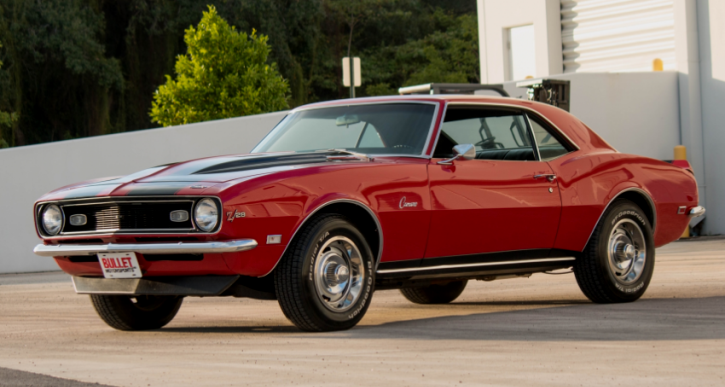 bright red 1968 chevy camaro