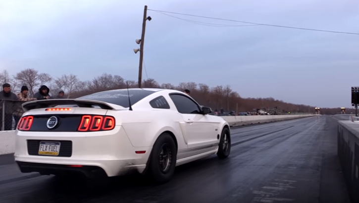 out in front coyote mustang gt drag racing