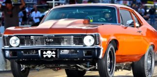 7 second procharged chevy nova drag racing