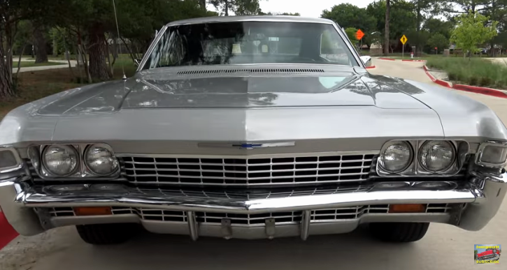 silver 1968 chevrolet impala 327 v8