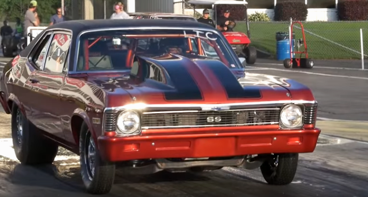 all motor 1972 chevy nova drag racing