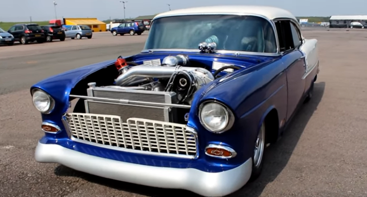 8 second 1955 chevrolet bel air drag racing