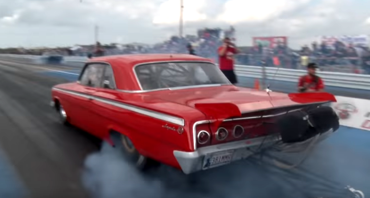 twin turbocharged chevrolet impala big block drag racing