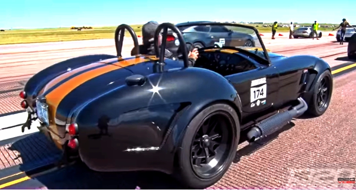 supercharged coyote ac cobra drag racing