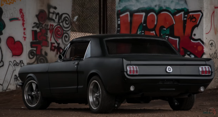 matte black 1965 ford mustang built