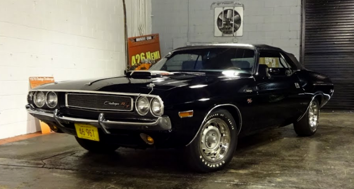 triple black 1970 dodge challenger rt convertible