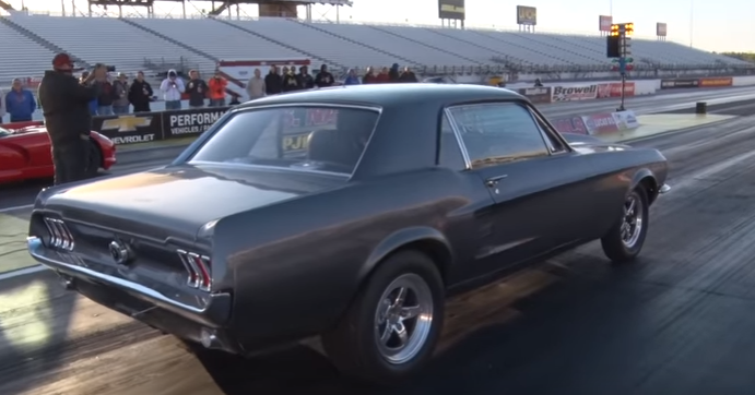 1967 mustang coupe drag racing