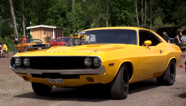 1970 dodge challenger burnout