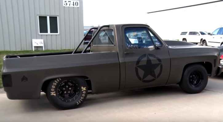 nitrous chevy c10 truck drag racing