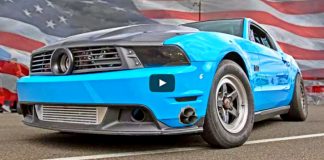 1400hp turbocharged mustang drag racing