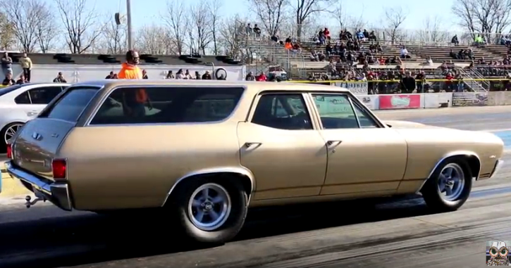 1970 chevy chevelle wagon drag racing