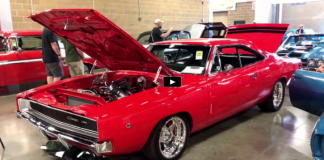 viper red 1968 dodge charger show car