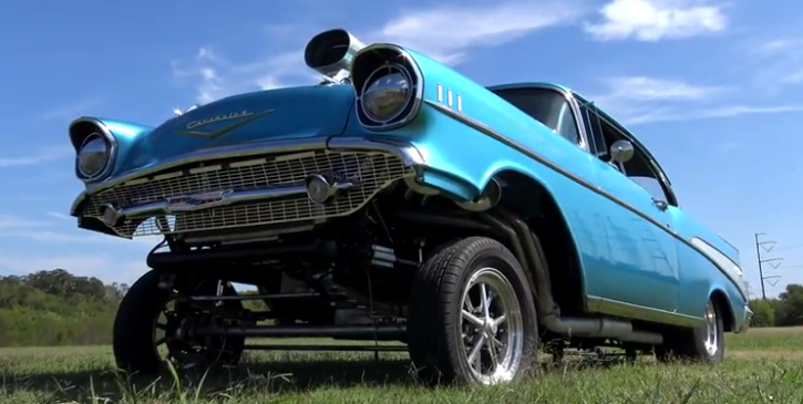 blown 1957 chevrolet belair gasser