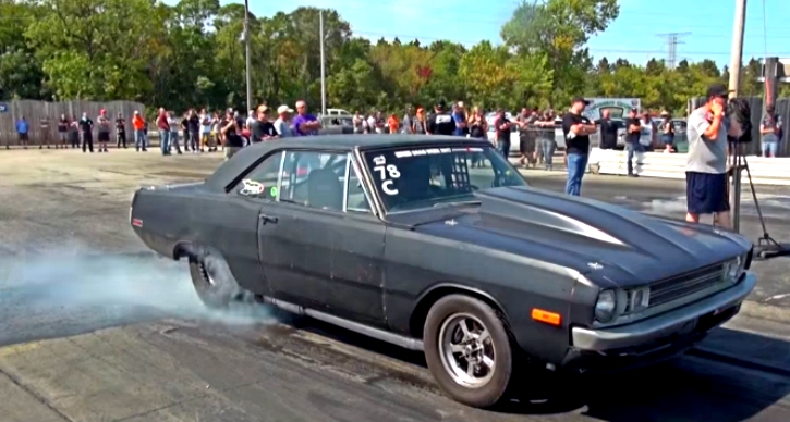 twin turbo dodge dart drag racing