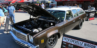 turbo 1974 chevelle wagon drag racing
