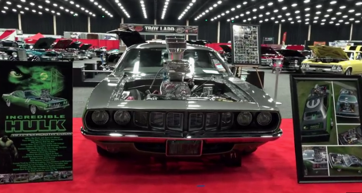 incredible hulk 1971 plymouth cuda custom