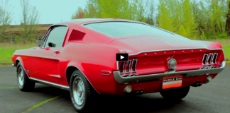 red on red 1968 mustang fastback