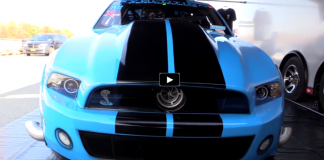 grabber blue shelby gt500 drag racing