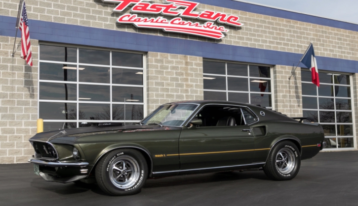 1969 mustang mach 1 in black jade