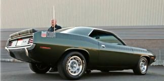 1970 plymouth aar cuda 340 six barrel up close