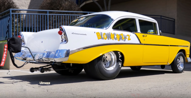 1956 chevy gasser blown crazy