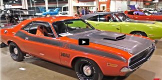 collection of iconic mopar muscle cars