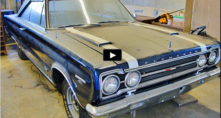 1967 plymouth gtx 4-speed garage find