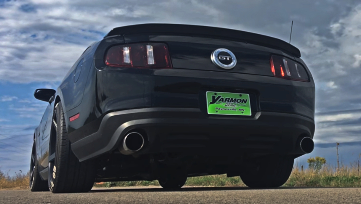 blacked out ford mustang