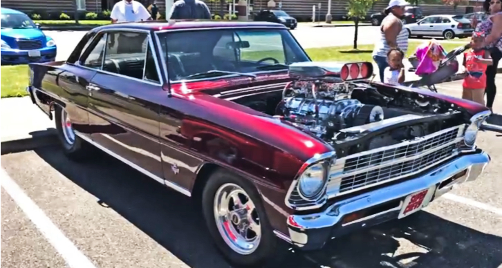 Spectacular Blown Chevy Nova In Brandy Wine Candy