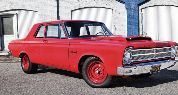 bright ruby red 1965 plymouth hemi belvedere