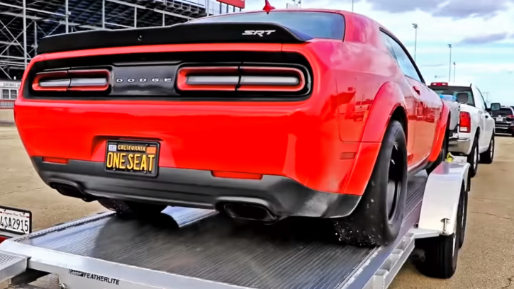 9 second stock demon srt drag racing