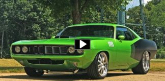 green 1971 plymouth cuda pro touring