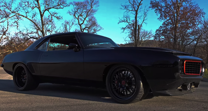 blacked out 1969 chevy camaro build