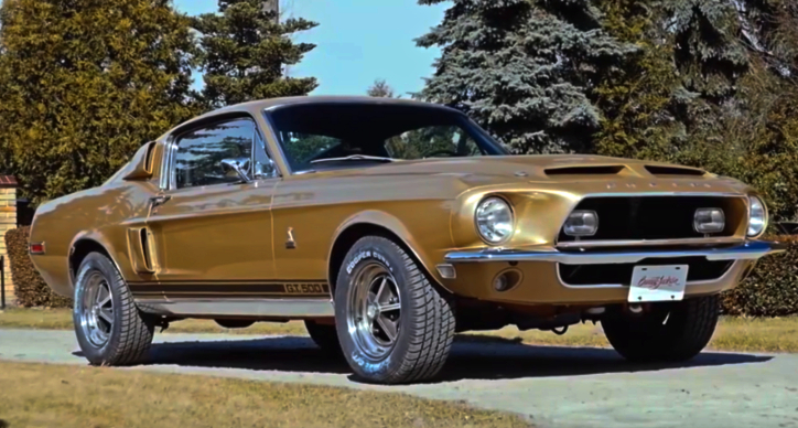 sunlit gold 1968 shelby gt500 mustang