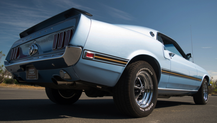 winter blue 1969 mustang mach 1 restored