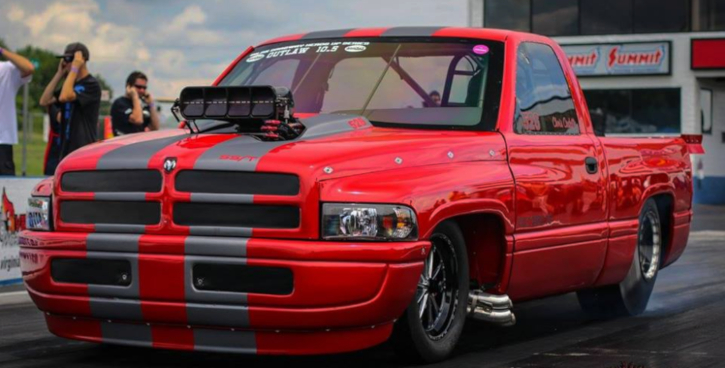 blown hemi dodge ram truck drag racing