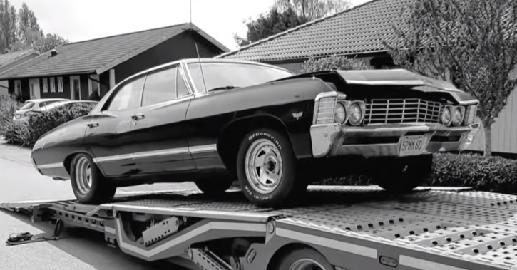 black 1967 chevrolet impala 350 v8