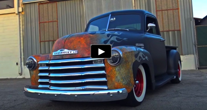 1955 chevy 3100 pick up truck hot rod