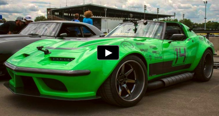 green mamba corvette autocross car
