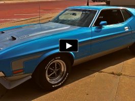 grabber blue boss 351 mustang unrestored