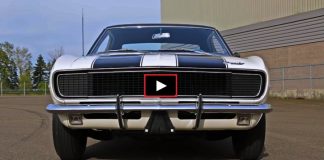 white and black 1967 chevy camaro z28