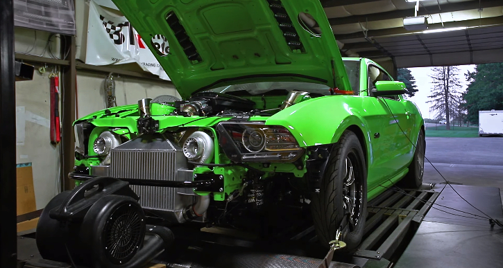 twin turbo coyot mustang dyno pull