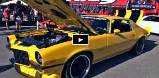 custom built 1973 chevy camaro yellow