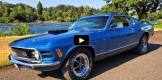 bright blue 1970 mustang mach 1 428 cobra jet