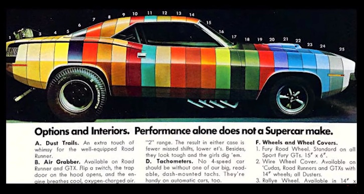 1970 mopar muscle cars special colors