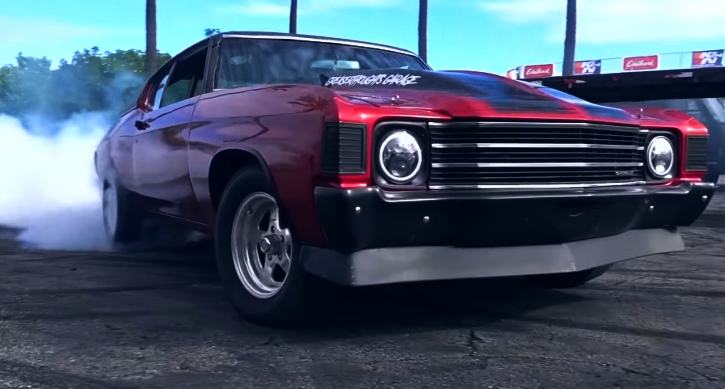 1972 chevy chevelle burnout