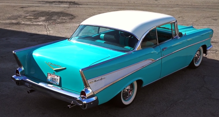 tropical turquoise 1957 chevy bel air