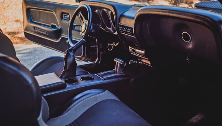 black phantom mustang interior